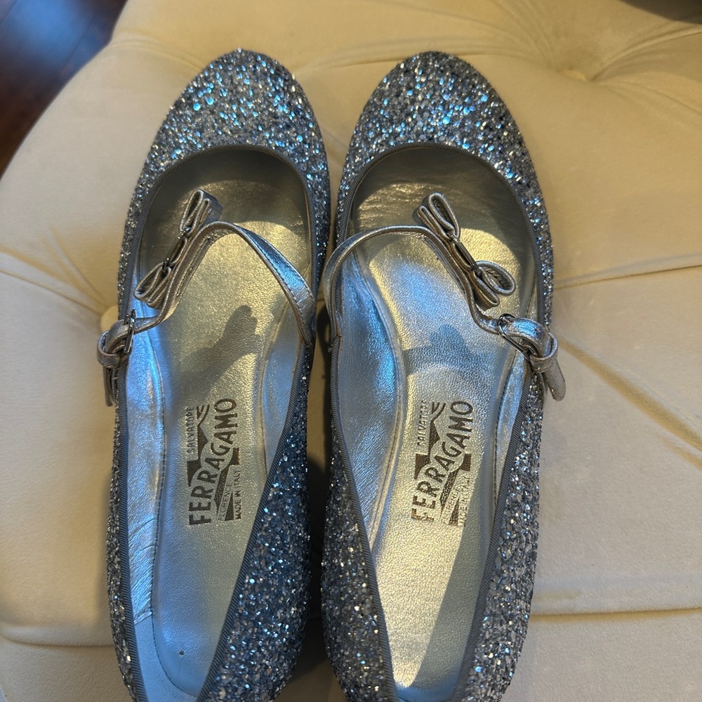 Ferragamo Lizz Mary Jane flats - Argento (silver)